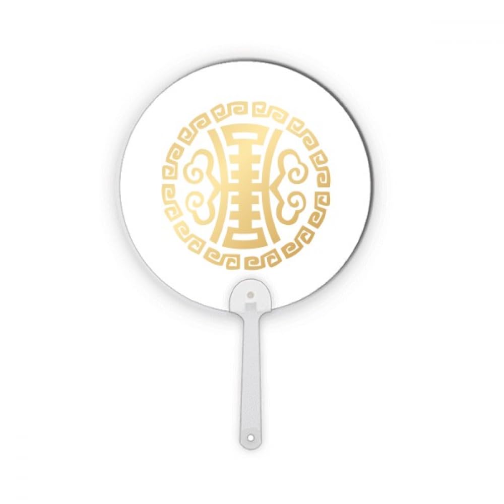 Éventail rond en plastique no/no avec motif nuage accessoire de ventilation portable