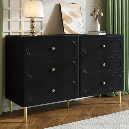 Armario auxiliar negro de 6 cajones para renovar el estilo de tu comedor 2