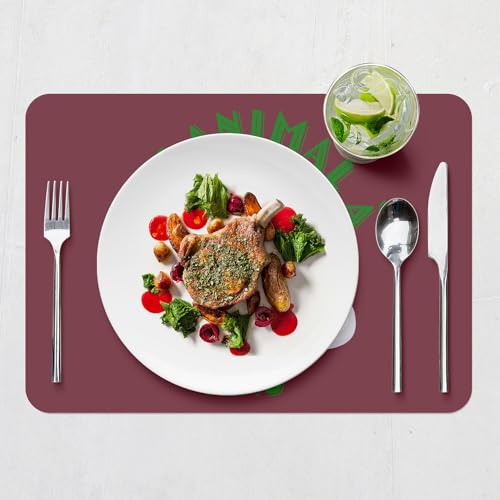 Sets de table souples dessous en liège grand format napperons rouge anniversaire