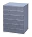 Durham 006-95 Gray Cold Rolled Steel Vertical Storage Cabinet, 17-1/4" Width x 21-1/4" Height x 11-5/8" Depth, 18 Drawer