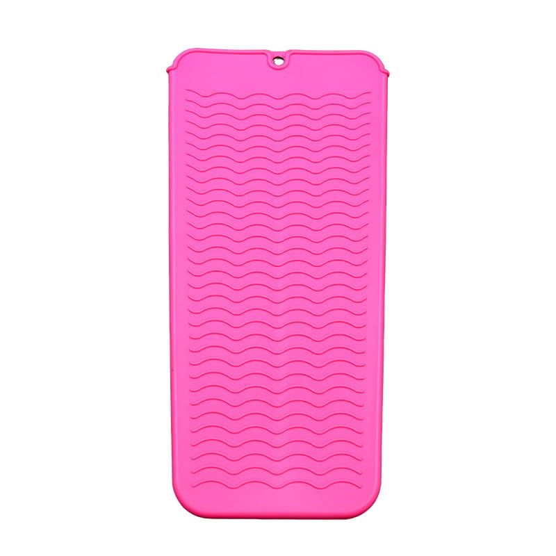 Soporte de hierro para rizar de silicona, tapete resistente al calor, funda protectora de almacenamiento, alfombrilla de silicona para planchas y herramientas de peinado miniatura 5