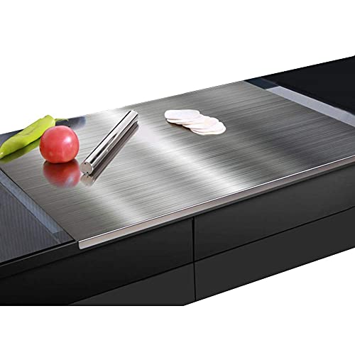 FZYE Bloques de Corte de Acero Inoxidable Worktop Saver 316 (Color: Plata, Tamaño: W580 × L700 × 2 mm)