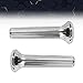 PIT66 Cars Ribbed Door Lock Knobs Compatible with GM 1968 1969 1970 Chrome Plastic 1 Pair