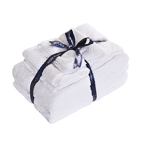 Luckiss Super Soft Premium Family Microfiber Bath Towel Set Quick Dry Ultra Absorbent 2 Large Bath Towels For Bathroom And Beach, 2 Hand Towels, 2 Face Towels（6 Pack） #TOP6