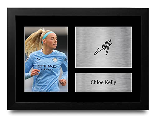 Photo dédicacée de Chloe Kelly Manchester City - Poster A4 encadré pour supporter