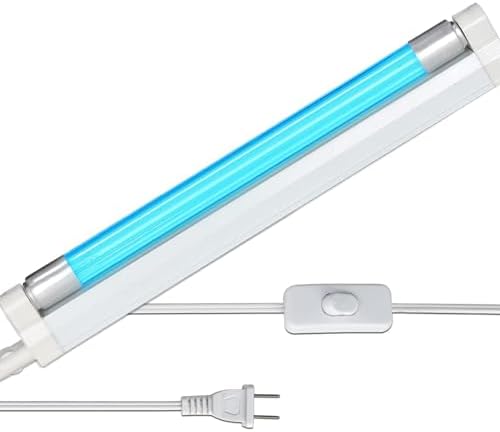 Coospider 6W UV Light Ozone Free, 253.7nm Sanitizer Lamp with Cord and Plug, UVC Lamp for Shoes/Closet/Cabinet/Bathroom 110V CTUV-6
