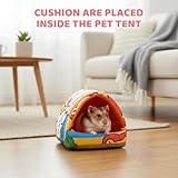 QminTouyzs Guinea Pig Bed, Guinea Pig House, Cozy Hideout for Small Animals, Warm Hamster Bed for Guinea Pigs, Rabbits and Hamsters, 18 x 18 cm - Image 5