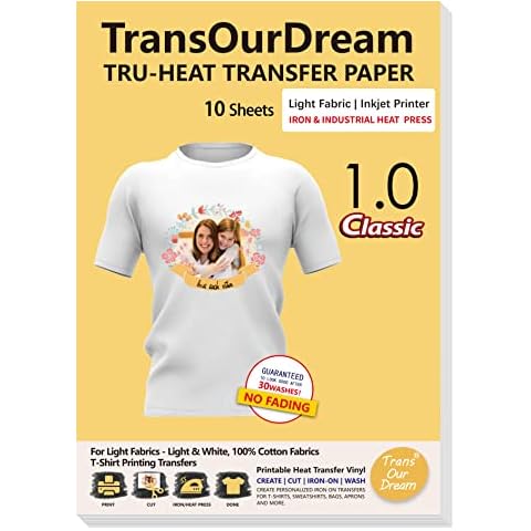 TransOurDream Tru-Light Transfer Paper for T-Shirts Cover