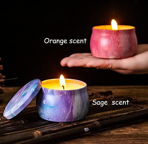 Scented Candles Gifts For Women,4 Pack Scented Candles Set,Portable Jar Naturally Candle,Soy Candles Stress Relief Candles For Home Scented, Valentine's Day Decor Aromatherapy Candles Gifts #TOP4