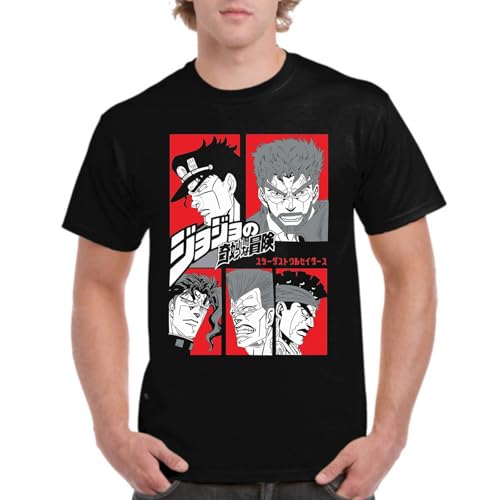 the Fan Tee Camiseta de Adulto de Hombre Dibujos Animados Jojo’s Bizarre  Poses, Ora,MUDA, Adventure Joestar, Los Stands 004 S