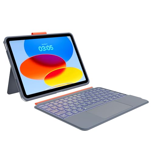 Case with Keyboard for iPad 10th Generation & 11th (A16, 2025): Bluetooth Wireless Detachable...