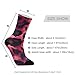 SyXIOP Animal Skin Leopard Red Black Fashion woman crew socks running athletic wicking white socks women (2-Pair)