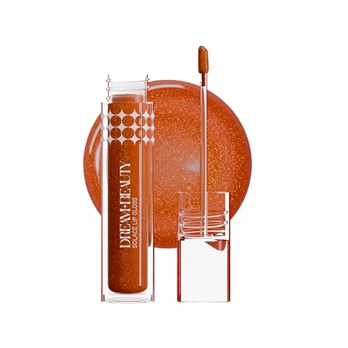 Image of Dream Beauty Solace Lip Gloss | Terracotta Brown Gloss | Non-sticky tinted collagen lip gloss with Hyaluronic Acid and Vitamin E for Hydrated, Plump and Smooth Lips | Luxurious Application Long-Lasting Soft and Fuller Lips | 4.7 ml (Elara)
