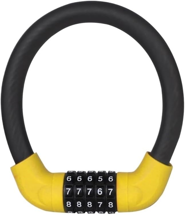 Bike Locks Heavy Duty/Bicycle Chain/Cycling Lock,Codes for Bike Cycle, Moto, Door, Gate Fence(Yellow 17.2X400mm)