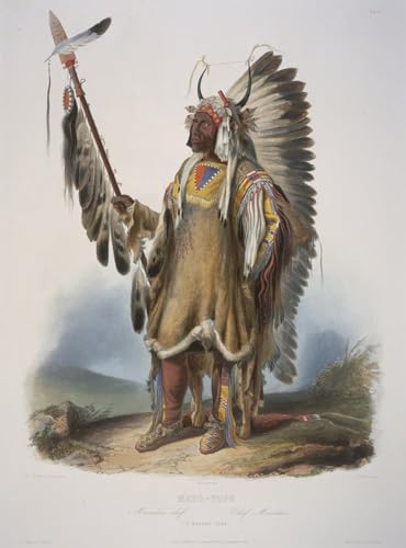 Toile Mato Tope Karl Bodmer - Grand Tableau Amérindien 60x90cm pour Décoration Salon Cosy