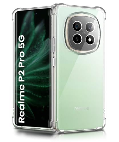 Image of WOW IMAGINE Clear Back Cover Case for Realme P2 Pro 5G | Shockproof Soft TPU Case | Cushioned Edges for Ultimate Protection Back Cover Case - Transparent