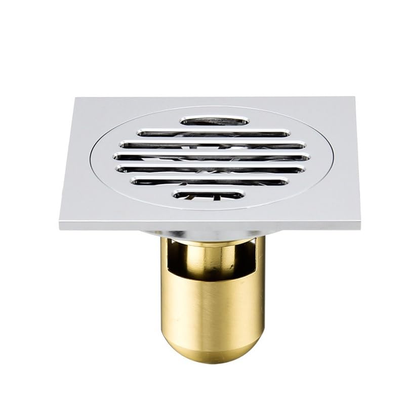 Italiano: Scarico a Pavimento in Rame Massiccio, Bagno Addensato, Balcone, Lavatrice, WC, Scarico a Pavimento(3-Pack)