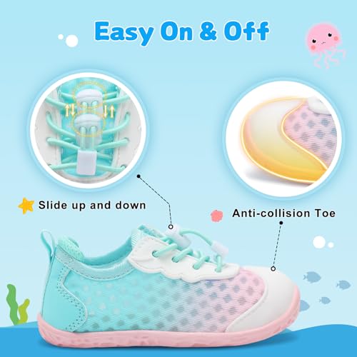 BARERUN Toddler Water Shoes Barefoot Kids Water Shoes Boys Girls Aqua Socks Quick-Dry Breathable Toddler Sandals Slip on Indoor Outdoor Walking Shoes for Beach Swim Pool3