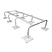 Quick-Sling QSSS1007-24 Super Stand, Type A (36") and Type C (70") Hat Flange Cross Rails, 12" x 12", 1.5" x 1.5", U Bars, Rubber Roof Friendly, 24" Height, 59.75" Width, 122.5625" Length, Steel
