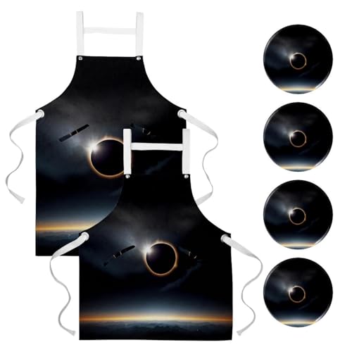 Tablier de serveuse pour cuisine pâtisserie et restaurant lot de 2