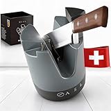 Universell Einsetzbar: Schärft alle Arten von Messer, einschließlich glatter und gezackter Klinge, sowie Scheren.