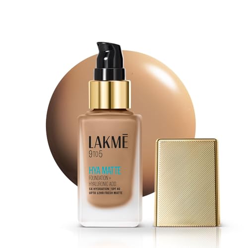 Image of Lakme 9to5 Hya Matte Foundation + Hyaluronic Acid Cool Walnut - 25ml