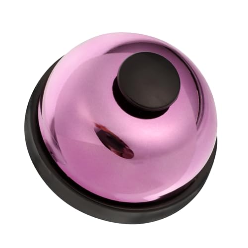 Generic Pet Bell Pets Door Bell Dog Dinner Training Bell Pet Press Bells Dog Bells Pet Training Press Bell Puppy Bells for Food Puppy Training Bell Purple Stainless Steel Colorful The Bell