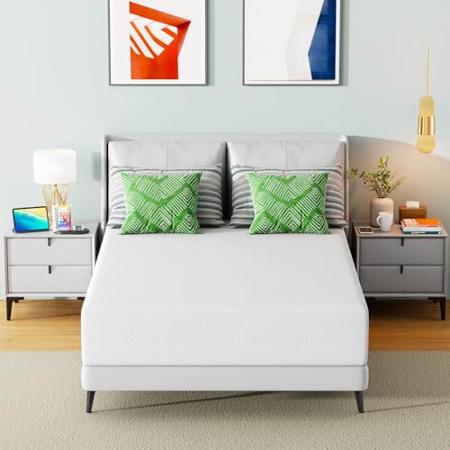 Image of FDW 12 Inch Full Mattress, Medium Firm Base Foam, Breathable & Comfortable with Removable Washable Zipper Cover, Bed in a Box, CertiPUR-US Certified, White