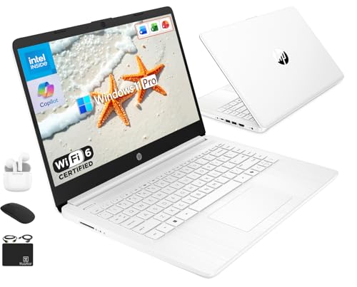 HP 14 Laptop 16GB RAM 128GB SSD + 500GB Ext Windows 11 Pro miniatura 1