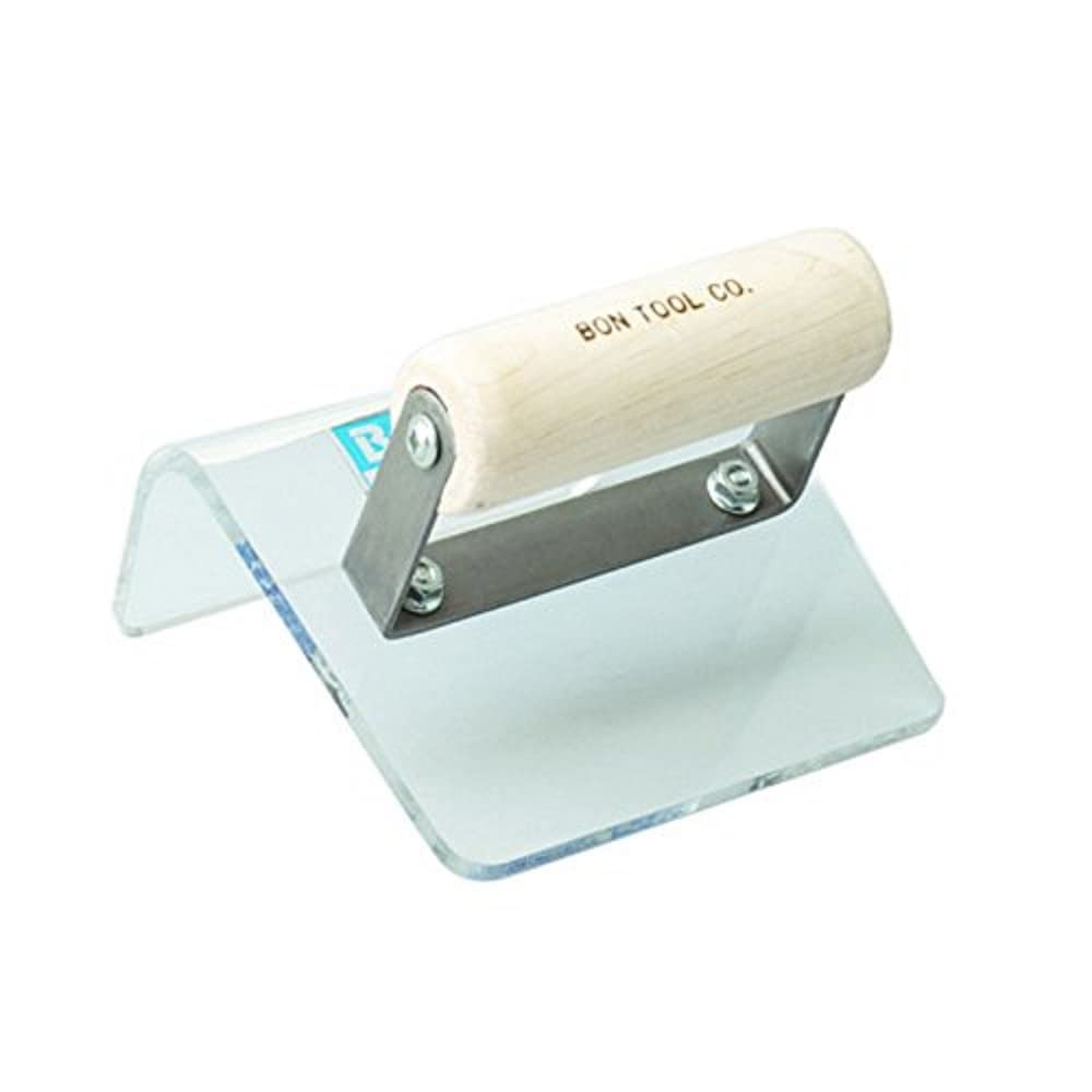 Bon 82-122 Plexiglass Outside Step Tool, 6-inch x 5-inch, 1-inch Radius, Wood Handle