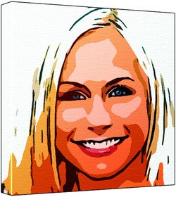 Sarah Jayne Jensen- Pop Art Print (Multicolour) 30 x 30 x 2.5 cm Deep Box Canvas