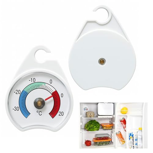 2 Pcs Fridge Thermometer, Fridge Thermometer UK,Freezer Thermometers With Coloured Zones Applies To Restaurants, Bars, Cafes