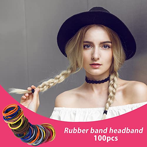 150 Pcs Hair Elastics Hair Ties, 4Mm Colorful Ponytail Holders Hair Bands, 2 Inch In Diameter Elastic Band For Medium To Thick Hair, Curly Hair, Women Or Men, 7 Colors (4Mm Colorful ） #TOP3