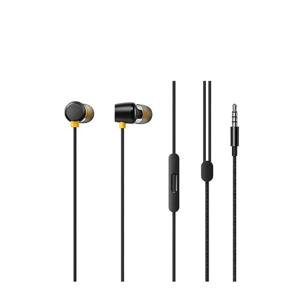 Original Buds 2 Neo Wired in-Ear Earphones with Mic Compatible for realme (Black)