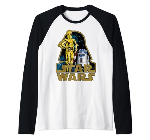 T-shirt Star Wars R2-D2 C-3PO vêtement raglan original à offrir en cadeau pour anniversaire