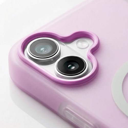 Image of amazon basics Luxury MagSafe Compatible Magnetic Case for iPhone 17 | Soft Touch Matte Pastel Finish | Shockproof Back Cover with Camera Protection (Purple)