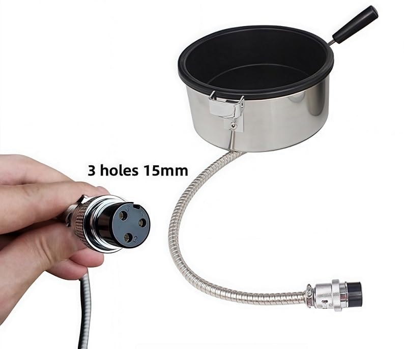 Accesorios para la máquina de palomitas de maíz tarro comercial máquina de palomitas de maíz eléctrica de manivela tarro antiadherente accesorios
