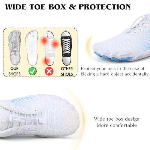Image of Hike Barefoot Shoes for Women Men Non-Slip Breathable Walking Shoes Wide Toe Box Comfortable Athletic Footwear