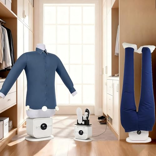 LSRFXF Portátil Maniqui Planchado, Plancha de Vapor Automática para Camisas/Zapatos/Pantalones/Faldas, Planchado Rápido En 8 Minutos, 1400 W