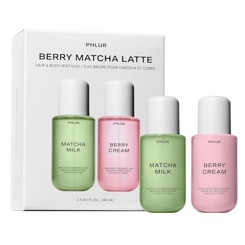Image of PHLUR Berry Matcha Latte Body Mist Set, 8 Fl Oz Each ($78 Value) - Hair and Body Perfume for Women