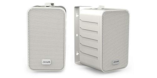 Audibax, Pcolo PR-42 - Altavoces Estantera, Altavoces HiFi y Sonorizacin, Potenca 100 W, Frecuencia 70 Hz - 20 kHz, Soporte para Pared, Pareja, Color Blanco, Medidas: 208 x 140 x 120 mm