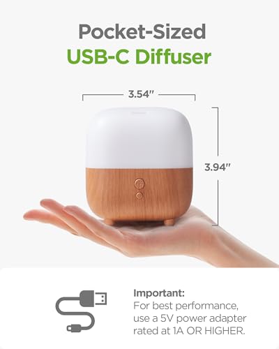 InnoGear 150ml Essential Oil Diffuser, 5-in-1 Diffusers for Home Scent 8 LED Color Aromatherapy Diffuser Air Desk Mini Humidifier Small Vaporizer Aroma Diffuser for Computer Laptop Office, Medium - Image 3