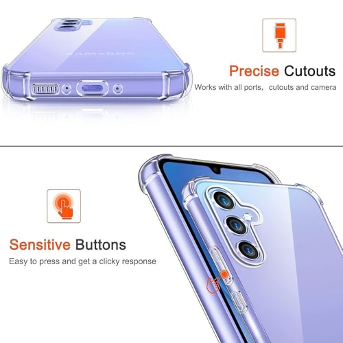 Image of BOXXO Flexible Back Cover for Samsung Galaxy M54 5G | Back Cover Transparent Clear Shockproof Case Four Corner Protection | Slim Protective Mobile Phone Cover for Samsung Galaxy M54 5G