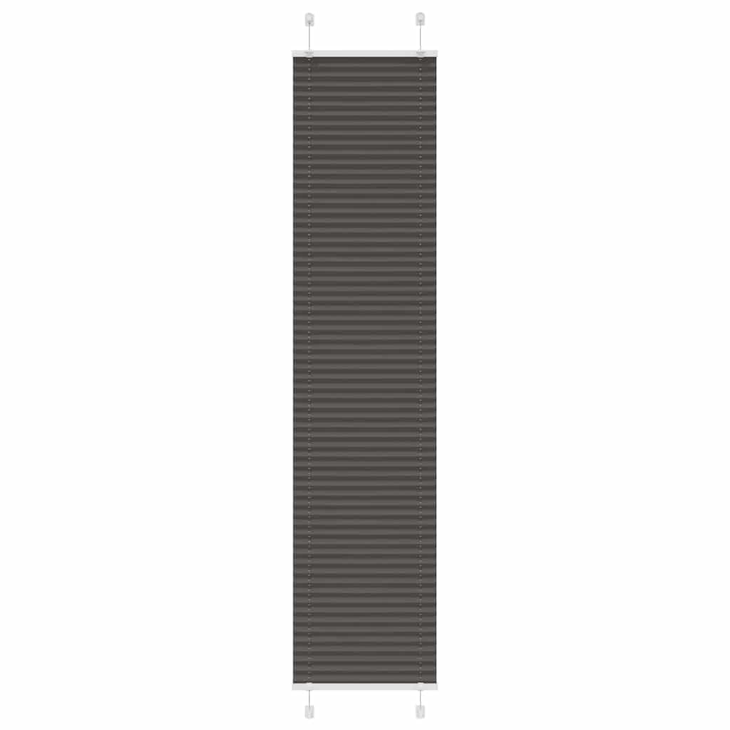 Vidaxl Black Pleated Curtain, 50 X 200 Cm, Fabric Width 49.5 Cm