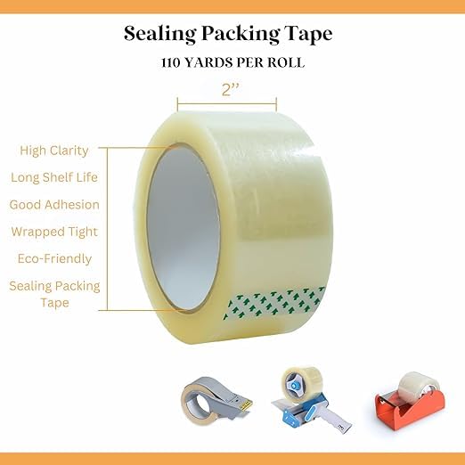 NovatoStar Parcel Tape Strong Heavy Duty General Purpose Packing Tape rolls, 48mm x 60m - Image 2