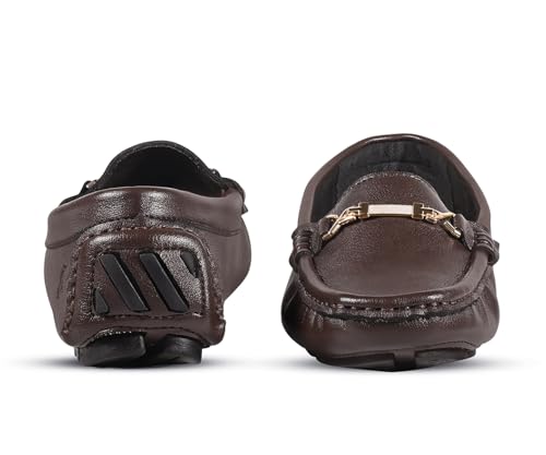 Image of LOUIS STITCH Women's Premium Slip-On Loafers with Buckle | Elegant Solid Slip-On Comfort Shoes for Casual and Formal Wear | Slip-On Loafer Shoes for Women | LSLD-BLR-HS04