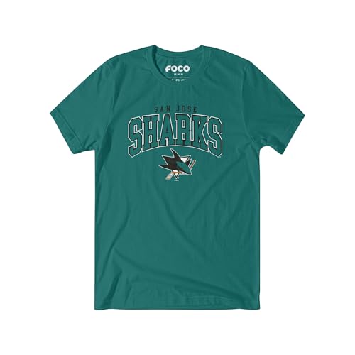 San Jose Sharks NHL Mens Classic Arched Logo T-Shirt - Marine - L