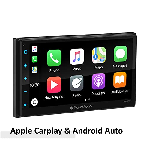 Planet Audio Pcpa975W Car Stereo System - Wireless Apple Carplay Android Auto, 6.75 Inch Double Din, Touchscreen, Bluetooth Head Unit Am/Fm Radio Receiver, No Cd Player Multicolor Illumination #TOP2