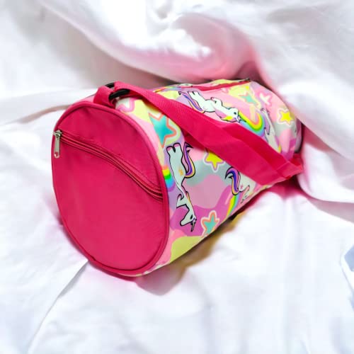 ANNACREATIONS Fancy Cute Unicorn Duffel Bag Travel Gym Sports Gymnastics Dance Classes for Girls Pack of 1 Pc (Style-2) - Image 7