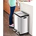iTouchless 16 Gallon / 60 Liter Stainless Steel Kitchen Trash Can, Dual Compartment Recycling Bin, Soft-Close Lids, Odor Filter, Hands-Free Step, Color-Coded Removable Buckets, Smudge-Resistant